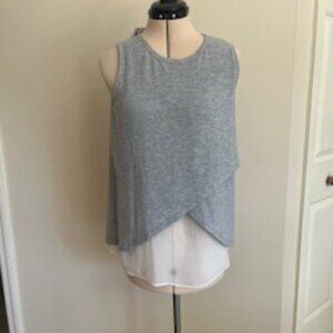 NWT Bar III Sleeveless Gray Top with Full Underlay,  Size: Medium